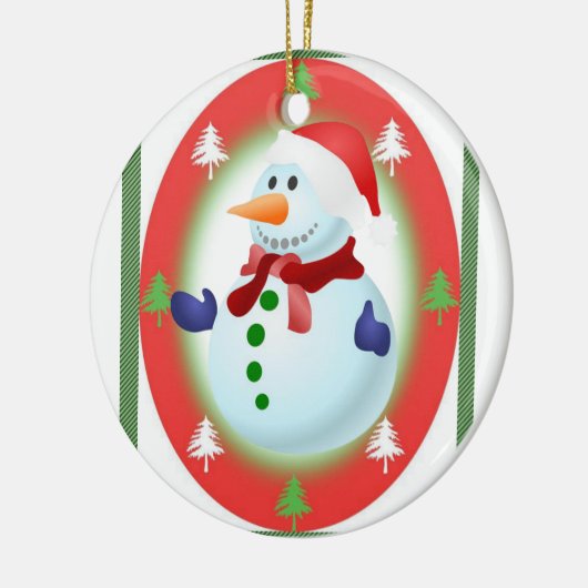 Ornament kerstcirkel, Snowman (Links)