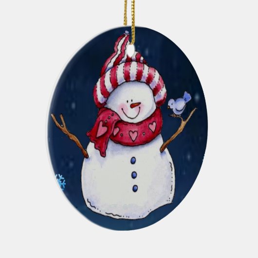 Ornament kerstcirkel, Snowman (Rechts)