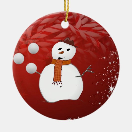 Ornament kerstcirkel, Snowman (Voorkant)