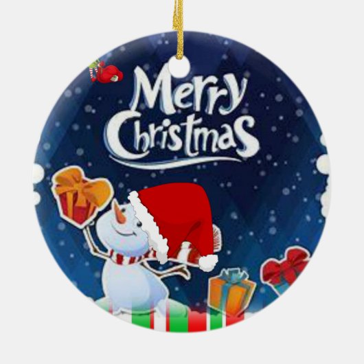 Ornament kerstcirkel, Snowman (Achterkant)