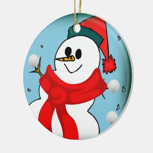 Ornament kerstcirkel, Snowman (Links)