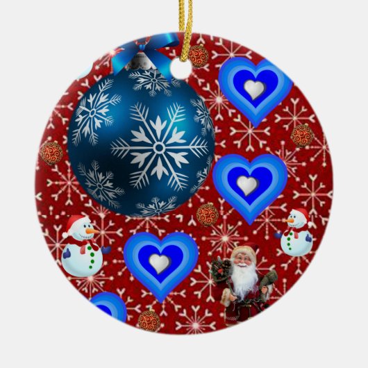 Ornament kerstcirkel, Snowman (Voorkant)