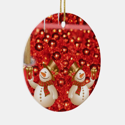 Ornament kerstcirkel, Snowman (Rechts)