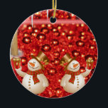 Ornament kerstcirkel, Snowman<br><div class="desc">Het Ornament van de Cirkel van Kerstmis iets voor iedereen biedt aangepaste gepersonaliseerde punten vooral voor u aan ontworpen om de schoonheid van uw huis of geliefde te verbeteren. Dit unieke kerstcirkelvormig ornament zal indruk maken op je vrienden en familie. Mensen drink graag hun favoriete warme chocolade of koffie in...</div>