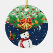 Ornament kerstcirkel, Snowman (Voorkant)