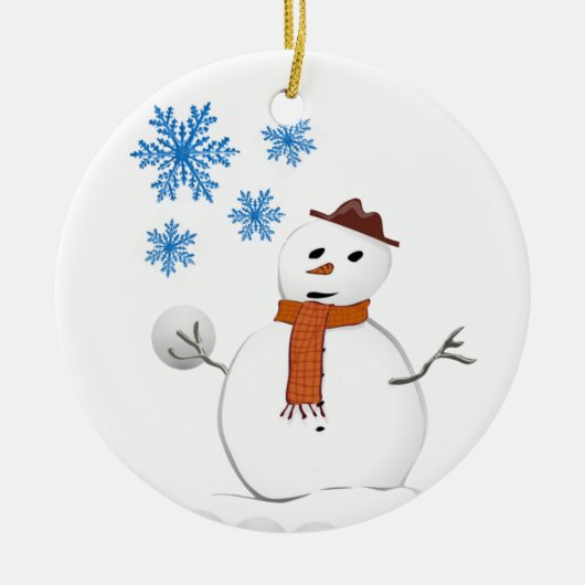 Ornament kerstcirkel, Snowman (Voorkant)