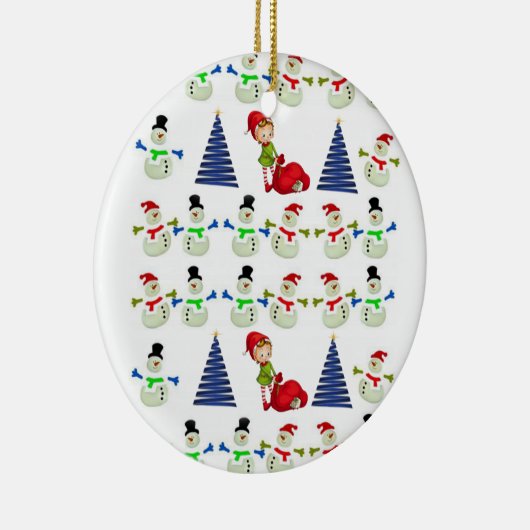 Ornament kerstcirkel, Snowman (Rechts)