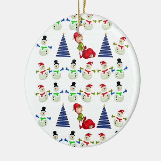 Ornament kerstcirkel, Snowman (Links)