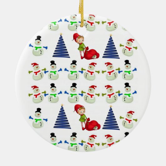 Ornament kerstcirkel, Snowman (Achterkant)