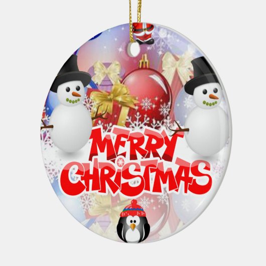 Ornament kerstcirkel, Snowman (Links)