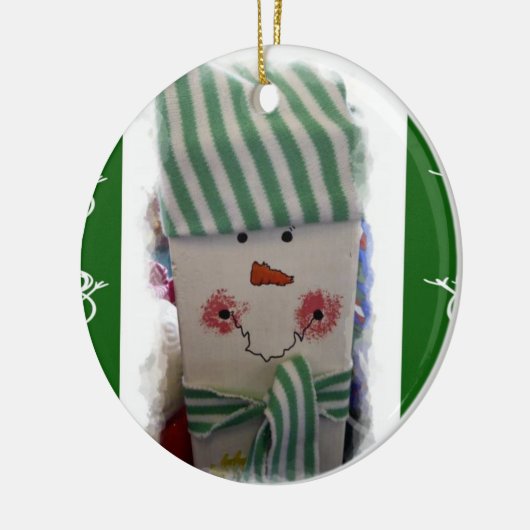 Ornament kerstcirkel, Snowman (Links)