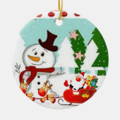 Ornament kerstcirkel, Snowman (Voorkant)