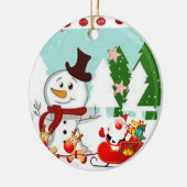 Ornament kerstcirkel, Snowman (Links)