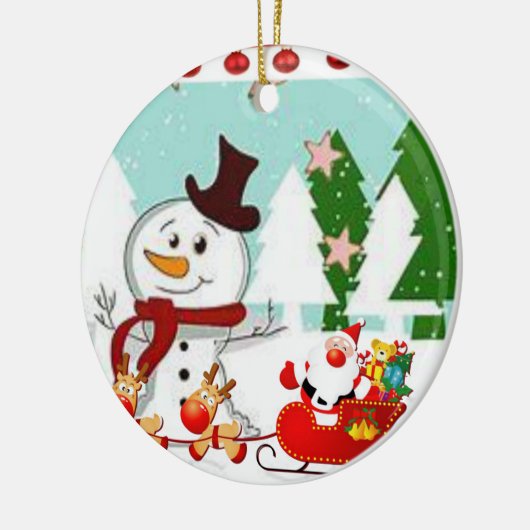 Ornament kerstcirkel, Snowman (Links)