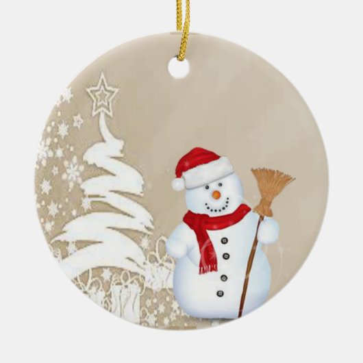 Ornament kerstcirkel, Snowman (Voorkant)