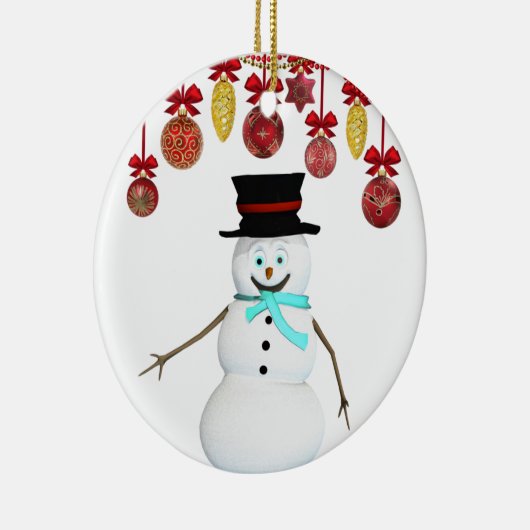 Ornament kerstcirkel, Snowman (Rechts)