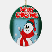 Ornament kerstcirkel, Snowman (Rechts)