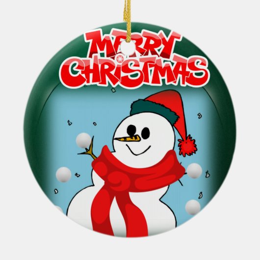 Ornament kerstcirkel, Snowman (Achterkant)