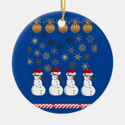 Ornament kerstcirkel, Snowman (Voorkant)
