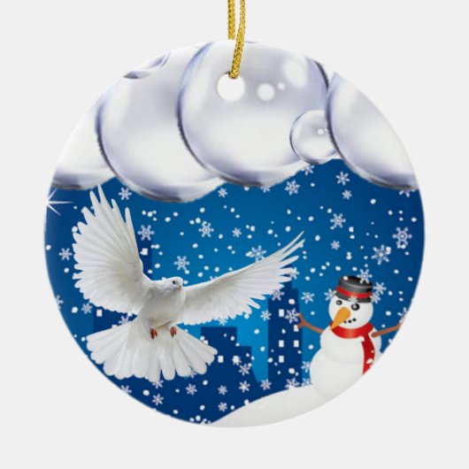 Ornament kerstcirkel, Snowman (Voorkant)