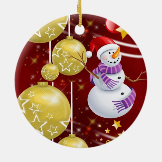 Ornament kerstcirkel, Snowman (Achterkant)