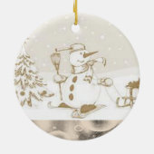 Ornament kerstcirkel, Snowman (Achterkant)