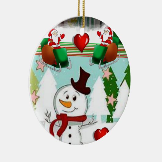 Ornament kerstcirkel, Snowman (Rechts)