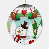 Ornament kerstcirkel, Snowman (Links)