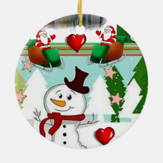 Ornament kerstcirkel, Snowman (Achterkant)