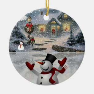 Ornament kerstcirkel, Snowman