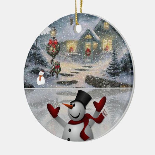 Ornament kerstcirkel, Snowman (Links)