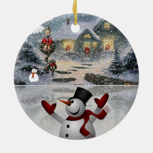 Ornament kerstcirkel, Snowman (Achterkant)