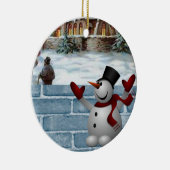 Ornament kerstcirkel, Snowman (Rechts)