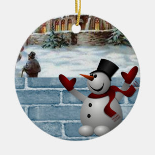 Ornament kerstcirkel, Snowman