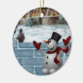 Ornament kerstcirkel, Snowman (Links)
