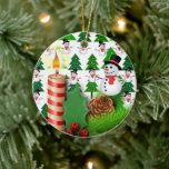 Ornament kerstcirkel, Snowman Candle<br><div class="desc">Het Ornament van de Cirkel van Kerstmis iets voor iedereen biedt aangepaste gepersonaliseerde punten vooral voor u aan ontworpen om de schoonheid van uw huis of geliefde te verbeteren. Dit unieke kerstcirkelvormig ornament zal indruk maken op je vrienden en familie. Mensen drink graag hun favoriete warme chocolade of koffie in...</div>