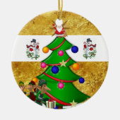 Ornament kerstcirkel, Snowman Elf (Voorkant)