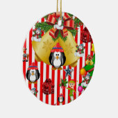 Ornament kerstcirkel, Snowman Penguin (Rechts)