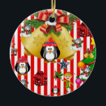 Ornament kerstcirkel, Snowman Penguin<br><div class="desc">Het Ornament van de Cirkel van Kerstmis iets voor iedereen biedt aangepaste gepersonaliseerde punten vooral voor u aan ontworpen om de schoonheid van uw huis of geliefde te verbeteren. Dit unieke kerstcirkelvormig ornament zal indruk maken op je vrienden en familie. Mensen drink graag hun favoriete warme chocolade of koffie in...</div>