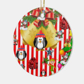 Ornament kerstcirkel, Snowman Penguin (Links)