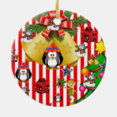 Ornament kerstcirkel, Snowman Penguin (Achterkant)