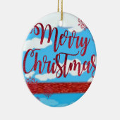 Ornament kerstcirkel, vrolijk kerstfeest (Rechts)