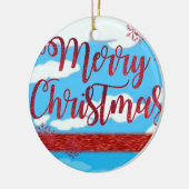 Ornament kerstcirkel, vrolijk kerstfeest (Links)