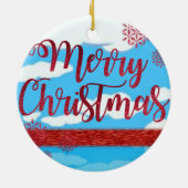 Ornament kerstcirkel, vrolijk kerstfeest (Achterkant)