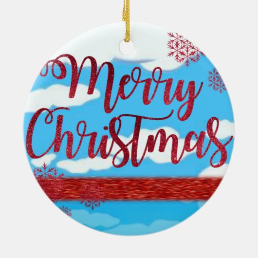 Ornament kerstcirkel, vrolijk kerstfeest (Achterkant)