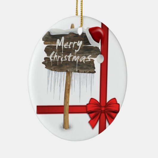 Ornament kerstcirkel, vrolijk kerstfeest (Rechts)