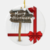 Ornament kerstcirkel, vrolijk kerstfeest (Achterkant)