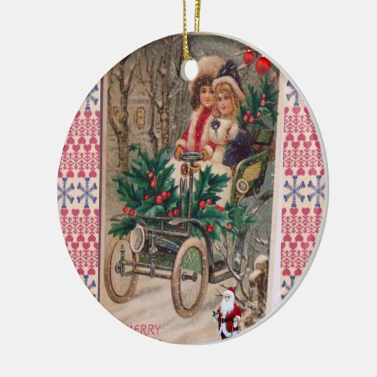 Ornament kerstcirkel, vrolijk kerstfeest (Links)