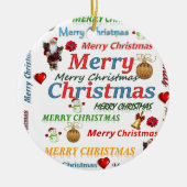 Ornament kerstcirkel, vrolijk kerstfeest (Voorkant)