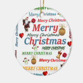 Ornament kerstcirkel, vrolijk kerstfeest (Links)